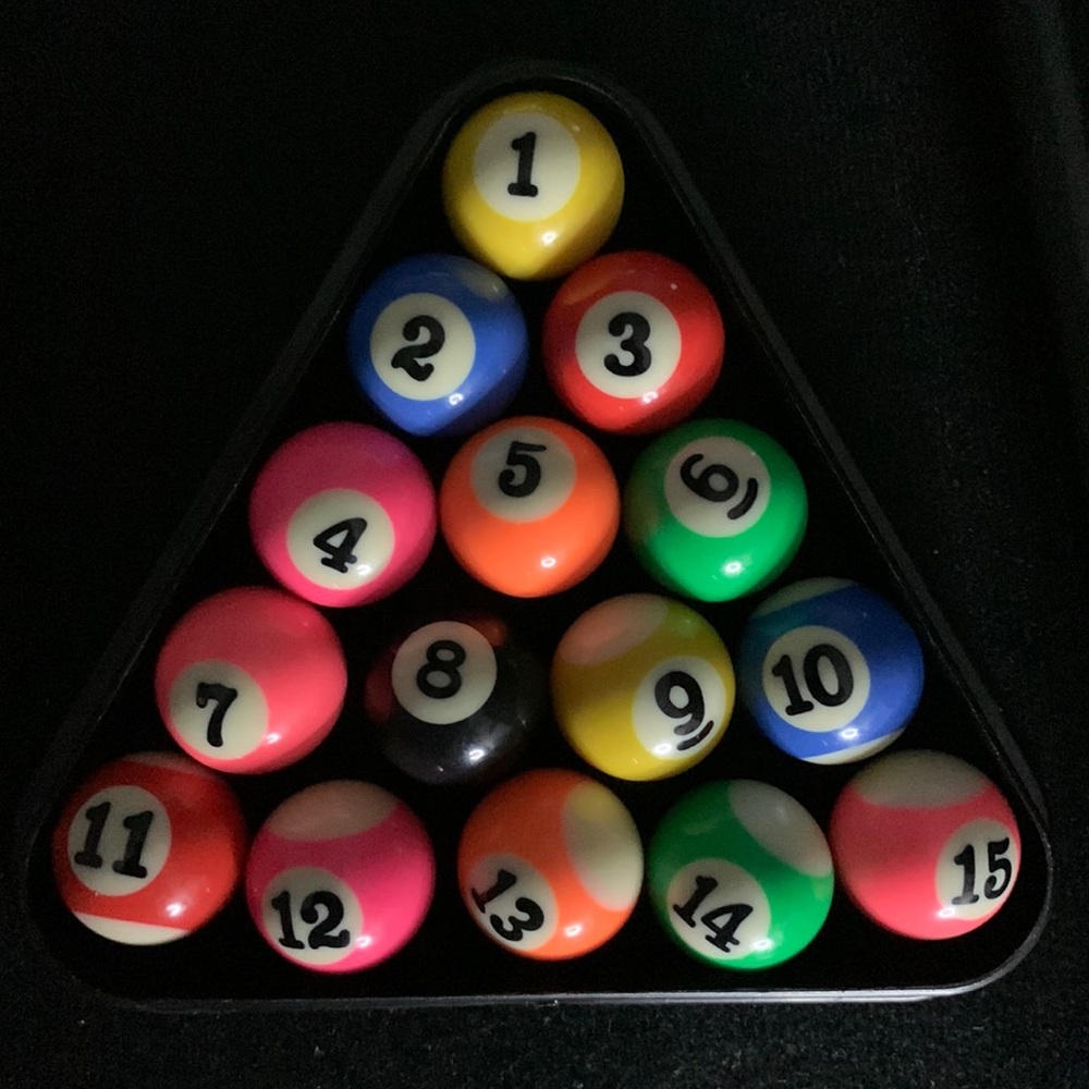 Tabletop Billiards Neon Color Mini Pool Table